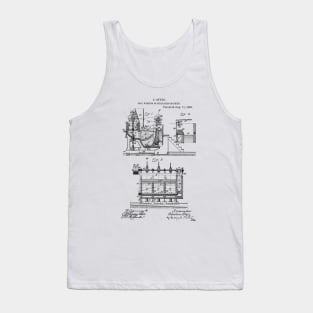 Coal Washing Machine Vintage Patent Hand Drawing Funny Novelty Gift Tank Top